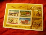 Bloc Kenya 1976 - Transport pe Calea Ferata, Nestampilat