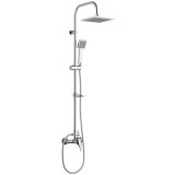 Coloana de dus Ermetiq ER-SDB10,cu baterie monocomanda, para dus fixa si mobila, furtun dus 1.5 m, Crom