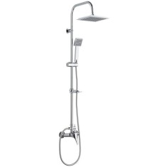 Coloana de dus Ermetiq ER-SDB10,cu baterie monocomanda, para dus fixa si mobila, furtun dus 1.5 m, Crom