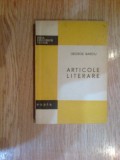 D2 Articole literare - George Baritiu