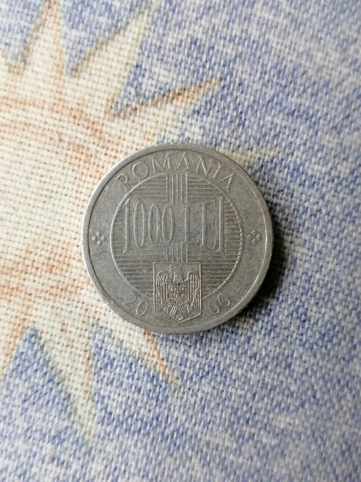 MONEDA 1000 lei 2000. ROM&Acirc;NIA. 1