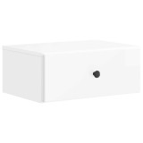 vidaXL Dulap de noapte suspendat Alb foarte lucios 49 x 34,5 x 20 cm 899133