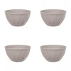 Set boluri, 4 piese, 300 ml, Plastic, Bej
