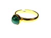 Inel reglabil argint placat cu aur malachit natural 6 MM