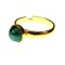 Inel reglabil argint placat cu aur malachit natural 6 MM