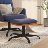 VidaXL Taburet, albastru, 60x60x39 cm, material textil și piele eco