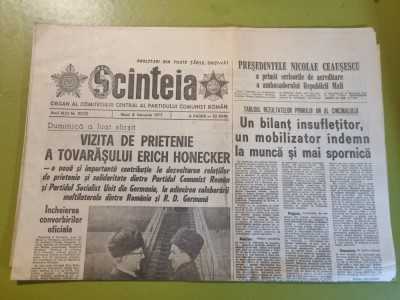 scanteia 8 februarie 1977-hotelul din alexandria,vizita lui erich honecker foto