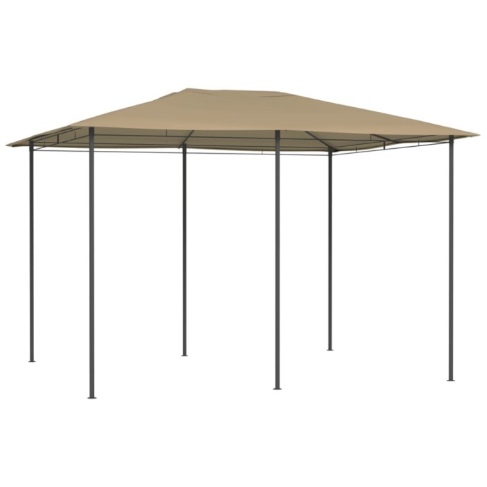 vidaXL Pavilion, gri taupe, 3x4x2,6 m, 160 g/m&sup2;