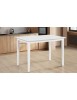 Masa living si bucatarie Bali, MDF, structura lemn masiv, 4 persoane, 112x72x74 cm, alb