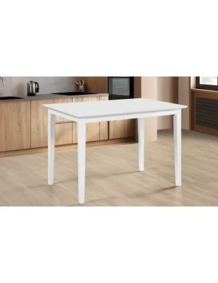 Masa living si bucatarie Bali, MDF, structura lemn masiv, 4 persoane, 112x72x74 cm, alb foto