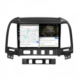 Navigatie Hyundai Santa Fe (2006-2012) 4GB RAM Android 13 Quadcore DSP GPS Wi-FI Carplay Android Auto USB Bluetooth Waze Touchscreen 9 inch