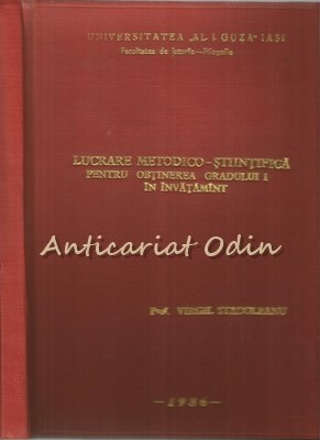 Lucrare Metodico-Stiintifica Pentru Obtinerea Gradului I In Invatamant