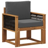 vidaXL Canapea Medie pentru Exterior Lemn Solid de Acacia natural 3438831