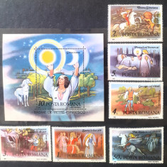 ROMANIA 1987 LP 1184, Lp 1185 basme serie+ colita nestampilata