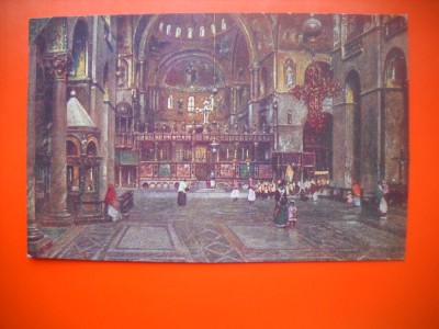 HOPCT 8657 INTERIOR BISERICA SF MARIA VENEZIA/VENETIA -ITALIA -EUROPA-NECIRCULATA foto