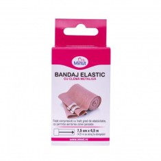 Bandaj elastic cu clema, 7.5cm x 4.5m, Minut