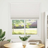 Jaluzea plisse vidaXL, alba, 110x150 cm, pliuri, protectie solara, montare fara gaurire
