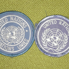 EMBLEMA MILITARA UNIUNEA NATIUNILOR UNITE- EMBLEMA MILITARA DIN TEXTIL