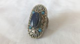 INEL vechi AFGHAN etnic TRIBAL cu LAPIS LAZULI vintage OPULENT splendid MASIV