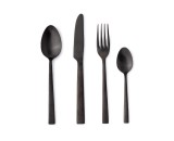 Cumpara ieftin Set 16 tacamuri masa otel negru satinat 4x14,5h; 5x19h; 5x18,8h; 8x21,5h