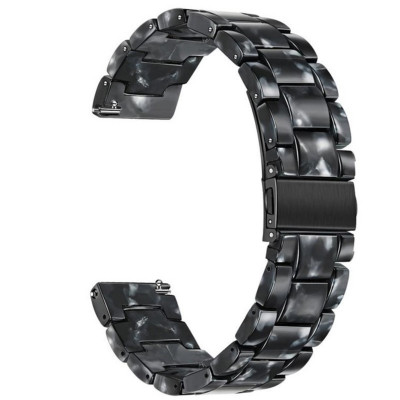 Curea polimer compatibila cu Cookoo Smart Watch, Telescoape QR, 22mm, Black Spot foto