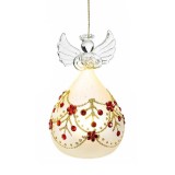 Ornament brad Craciun Inger sticla multicolora cu led IY &Oslash; 6,5 cm x 10,5 H