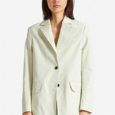 Wood Wood blazer din amestec de in Madeleine Mini Stripe Blazer culoarea verde, oversize, uni 12211201.5291-PASTELG