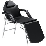 HOMCOM Masă de masaj pliabilă, pat de masaj 3 zone portabil 182 x 62 cm cu tetieră și cotiere detașabile, negru | Aosom Romania