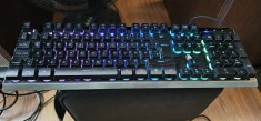 TASTATURA GAMAING SEMI MECANICA SILVERCREST SGKR A1 , ILUMINATA RGB .