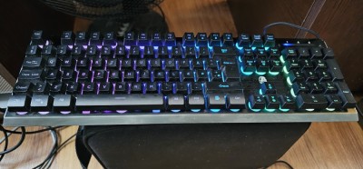 TASTATURA GAMAING SEMI MECANICA SILVERCREST SGKR A1 , ILUMINATA RGB . foto
