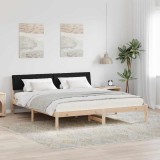 Cumpara ieftin Cadru de pat Maro si negru 180 x 200 cm Lemn masiv de pin