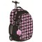 Ghiozdan Troler ST.Right, colectia Pink Checkered, TB01, roti silicon, 44x32x25 cm