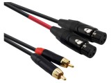 Cablu RCA x2 la XLR Feminin 3 Pin x2 1.5m Negru PVC REDS MUSIC AU5315BX