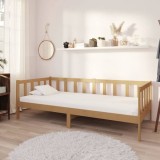 Gossi pat de zi cu saltea, maro miere 90x200 cm, lemn masiv de pin