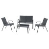 Set de mobilier de grădină RIVET cu 4 locuri