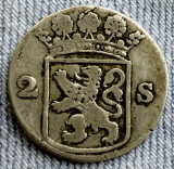 Moneda Olanda - 2 Stuivers 1755 - Argint, Europa