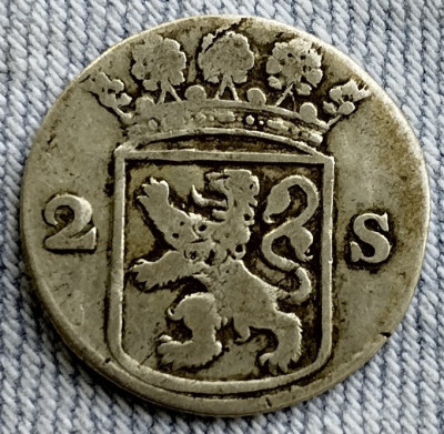 Moneda Olanda - 2 Stuivers 1755 - Argint foto