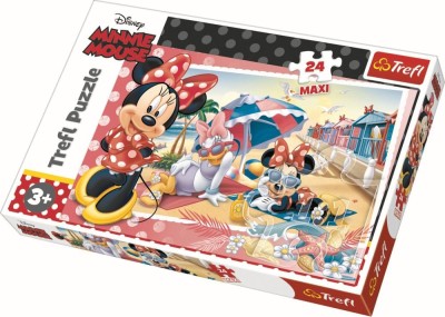 Puzzle Maxi Trefl, Disney Minnie Mouse, In vacanta, 24 piese foto