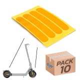 Autocolante Reflectorizante Trotineta Electrica Ninebot Max G30, Motus Scooty 10, Galbene, 10 Bucati, Motorevolution