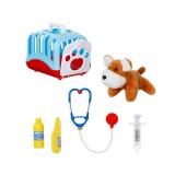 Jucarie Valiza Medic Veterinar, caine si 4 accesorii, pentru copii, ATU-088400, Oem