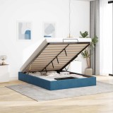 VidaXL Cadru pat otoman fără saltea Albastru &icirc;nchis 140x190 cm catifea