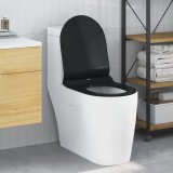 Capacul de toaletă Manual Negru 48.5 x 36 x 5 cm Polipropilenă