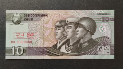 10 Won Specimen, 2002 - Coreea de Nord foto