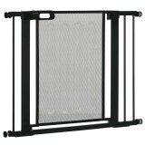 PawHut Poartă de Sigurantă pentru Uși și Scări, Poartă pentru Animale cu &Icirc;nchidere Automată, 76x75-103 cm, Negru | Aosom Romania