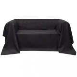 Husă din velur microfibră pentru canapea, 140 x 210 cm, antracit, vidaXL