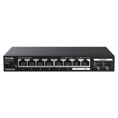 Switch 8 x RJ45 2.5G, 2 x SFP+ 10G - TENDA TND-TEM2010X SafetyGuard Surveillance foto