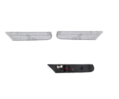 Set lampa semnalizare laterala PORSCHE 911 (996), 10.1997-08.2005; BOXSTER (986), 09.1996-11.2004, dynamic indicator; LED; transparent; TUNING, foto