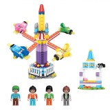 Set Jucării de Construcție, Luna Park, 338 Piese, 4 Figurine, Multicolor, 6+ Ani, Oem