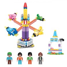 Set Jucării de Construcție, Luna Park, 338 Piese, 4 Figurine, Multicolor, 6+ Ani