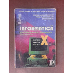 Informatica, manual profil matematica-informatica clasa a -X-a - George Daniel Mateescu